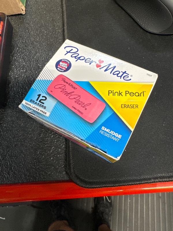 Photo 2 of Paper Mate Pink Pearl Eraser Large 12/Box