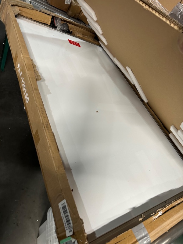 Photo 2 of Large Rolling Whiteboard 60 x 48, Magnetic Stand Whiteboard on Wheels, Reversible Double Sided Mobile Dry Erase Board - 5' x 4' 