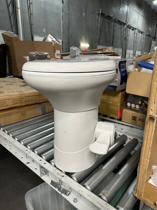 Photo 4 of YITAHOME RV Toilet with Porcelain Bowl, Pedal Flush, Gravity Flush Toilet