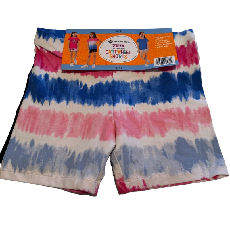 Photo 1 of NEW Members Mark Girls Size 6/6X Playground Under Dress Cartwheel Shorts 3-Pack
