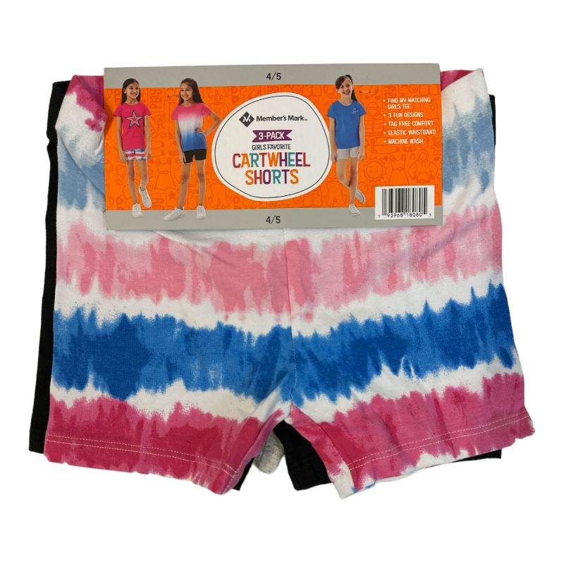 Photo 1 of Member's Mark Girl's 3-Pack Favorite Cartwheel Shorts 
7/8 pack of 3