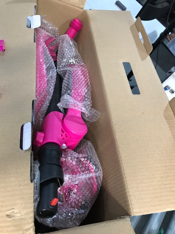 Photo 3 of 3 Wheeled Scooter for Kids - Stand & Cruise Child/Toddlers Toy Folding Kick Scooters w/Adjustable Height, Anti-Slip Deck, Pink