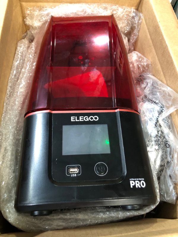 Photo 2 of * USED * 
ELEGOO Resin 3D Printer, Mars 3 MSLA 3D Printer with 6.66 inches Ultra 4K Monochrome LCD and Ultra-high Printing Accuracy, Print Size 143 × 89 × 175 m³/5.62 × 3.5 × 6.8 in³