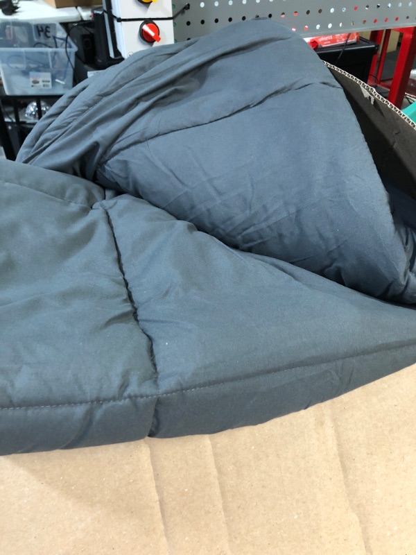 Photo 2 of * USED * 
ASHOMELI King Size Comforter,Cooling Comforter for Night Sweats,All Season Down Alternative Comforter,Duvet Insert with Corner Tabs (Dark Grey,King,90"x102")