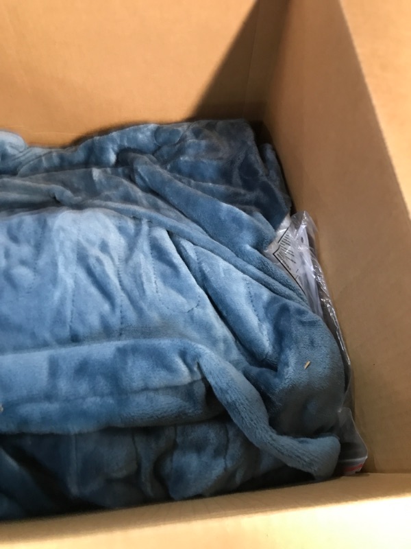 Photo 2 of * USED * 
Degrees of Comfort Electric Blanket Queen Size, Heated Blankets with Dual Control | Auto Shut Off, 20 Heating Levels, Machine Washable, Blue, 84Wx90L Queen Blue