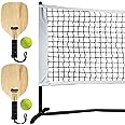 Photo 1 of * USED * 
Franklin Sports Half Court Size Pickleball Net by Franklin Pickleball - Includes 10ft Net, (2) Paddles, and (2) X-40 USA Pickleball Approved Pickleballs,Black
