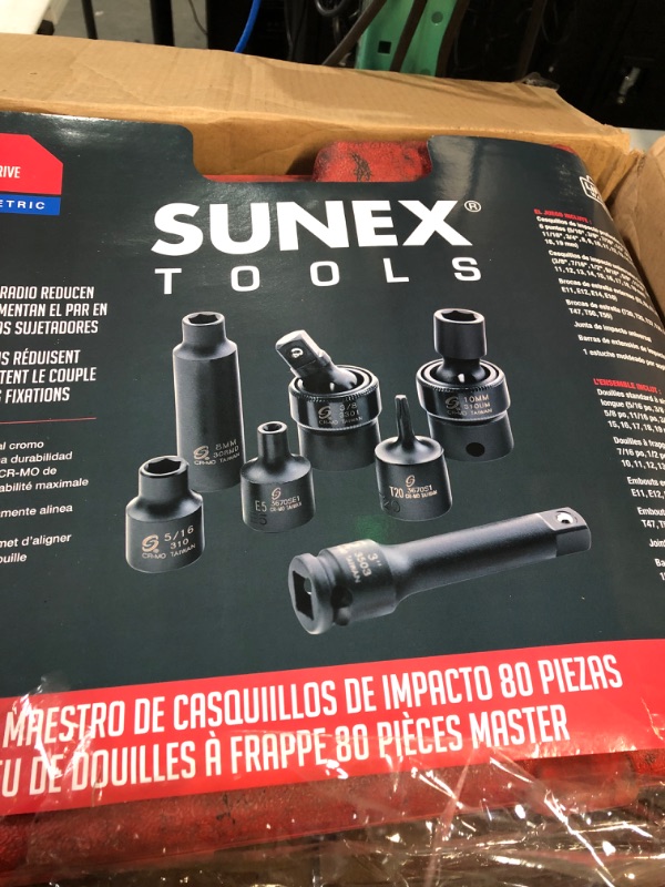 Photo 2 of * USED * 
Sunex 3580, 3/8 Inch Drive Master Impact Socket Set