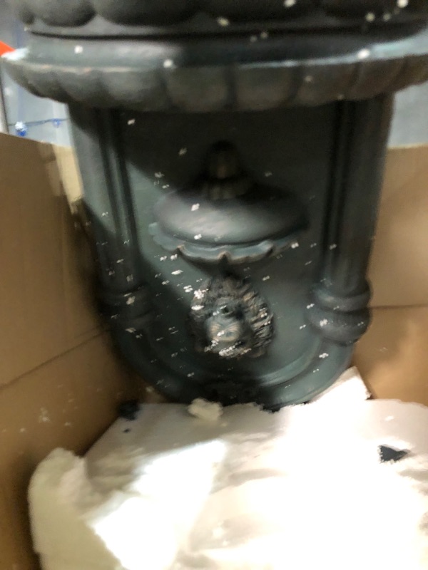 Photo 2 of Teamson Home Royal Lion Head Light Weight Wall Waterfall Fountain