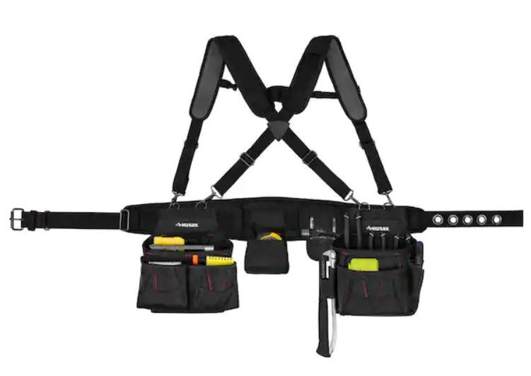 Photo 1 of 2-Bag 18 -Pocket Black Framer's Suspension Rig Work Tool Belt with Suspenders