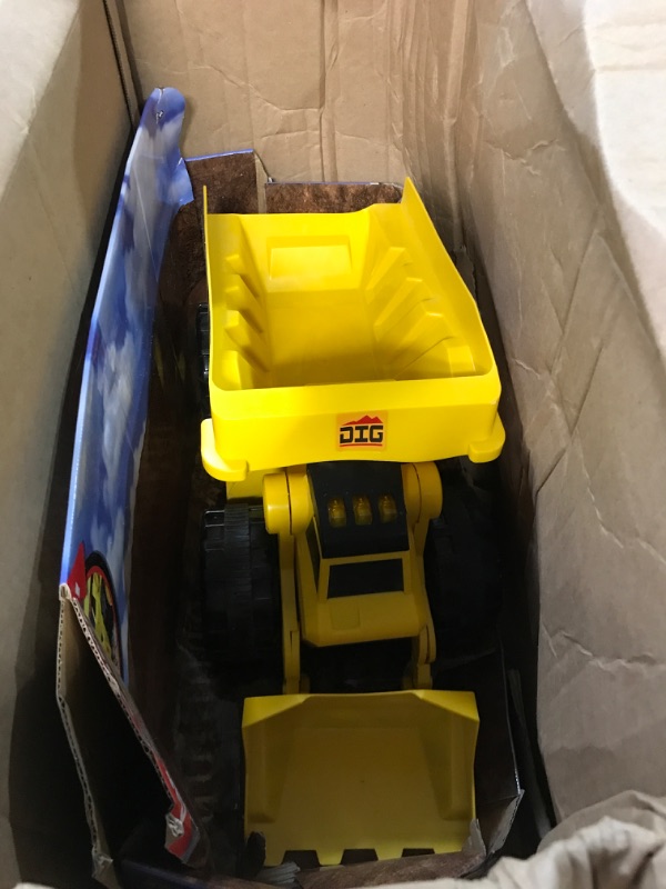 Photo 3 of * USED * 
Maxx Action 2-N-1 Dig Rig Dump Truck Play Vehicle with Lights Sounds and Motorized Drive