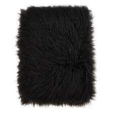 Photo 1 of * USED * 
Black Faux Fur Throw Blanket Soft Fuzzy Fluffy Plush Furry Comfy Warm Cozy Blanket for Couch Bed