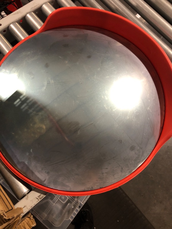 Photo 3 of (Used/see notes) 2 Pieces Safety Convex Mirror 24 Inch Traffic Mirror Corner - orange 
