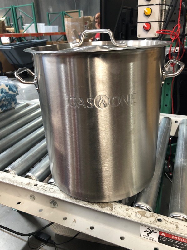 Photo 4 of (used/see notes) Gas One Stainless Steel Brew Pot 5 Gallon 20 Quart with lid/cover