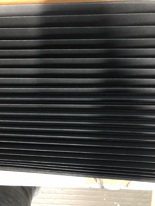 Photo 3 of (USED) Mirrotek Pleated Window Paper Shades Room Darkening Blinds Black 36" x 69" (Pack of 6 Temporary Shades)