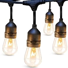 Photo 1 of * USED * 
 Outdoor String Lights Commercial Grade Weatherproof Strand, 18 Edison Vintage Bulbs