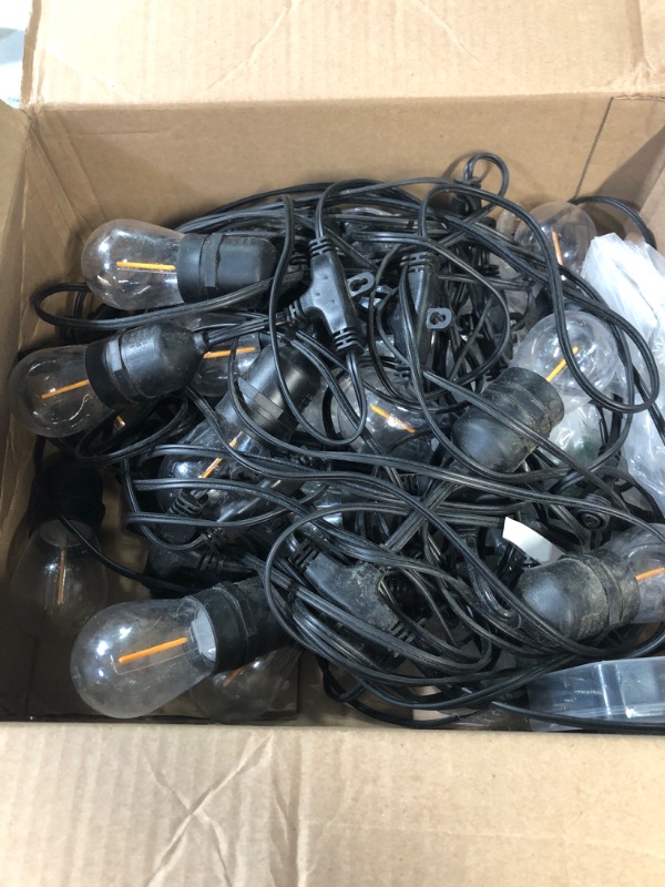 Photo 2 of * USED * 
 Outdoor String Lights Commercial Grade Weatherproof Strand, 18 Edison Vintage Bulbs