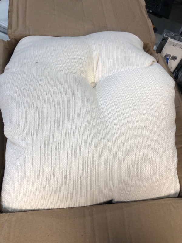 Photo 2 of *USED* 
Klear Vu The Gripper Omega Non-Slip Tufted Bench Cushion for Indoor Furniture, Entryway Storage, Bay Window, Corner Nook or Piano Seat, 43 Inches, 01 Ivory