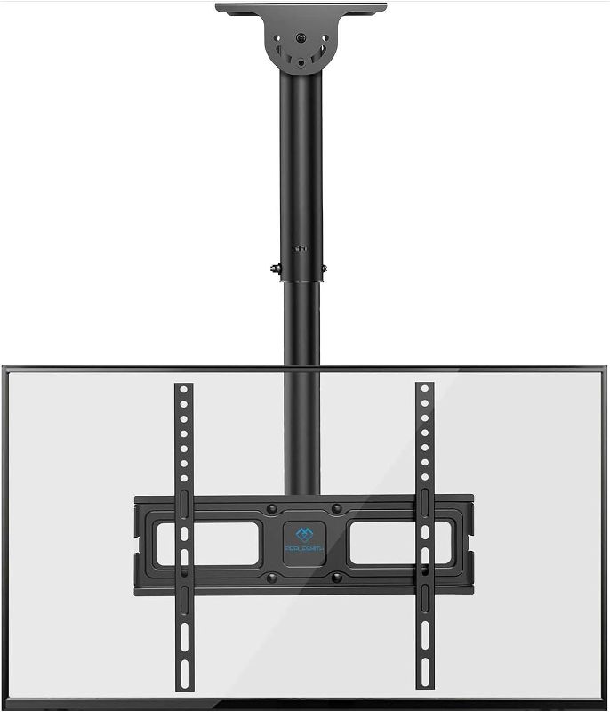 Photo 1 of PERLESMITH Ceiling TV Mount for 26-65 inch Flat Screen Displays, Hanging Adjustable TV Ceiling Mount Bracket Fits Most LCD LED OLED 4K TVs, TV Pole Mount Holds up to 110lbs, Max VESA 400x400mm, PSCM2