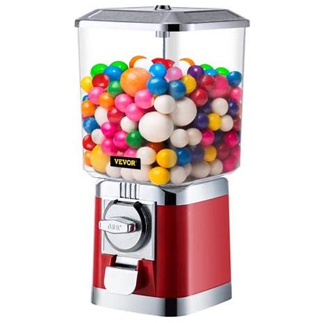 Photo 1 of * used item * missing key *
VEVOR Gumball Machine Gumball Coin Bank Vintage PC Vending Machine Stand Red