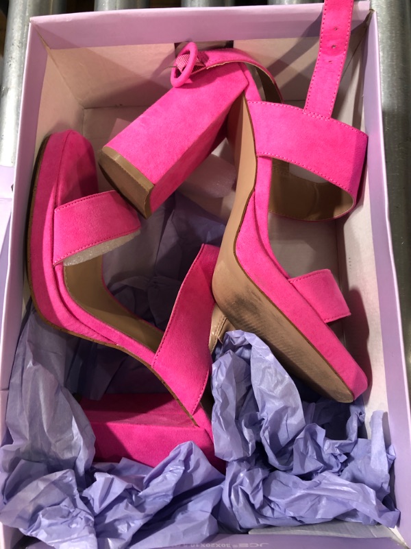 Photo 2 of *USED*
Madden Girl Women's Mine Heeled Sandal SIZE 9 Pink Fabric