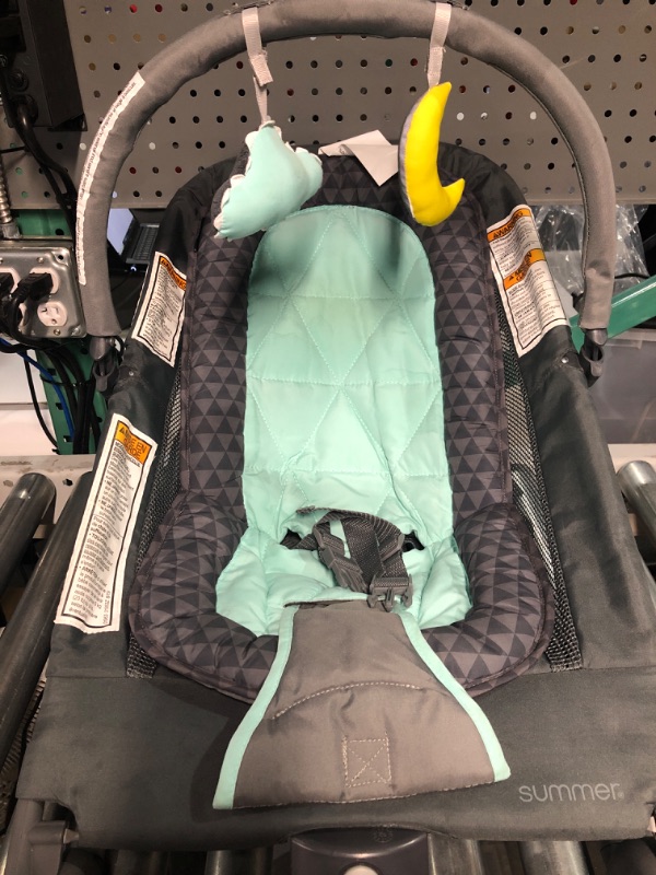 Photo 2 of (used) Summer 2-in-1 Bouncer & Rocker Duo (Gray and Teal) 