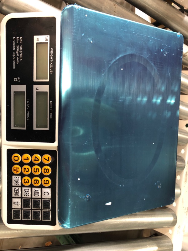 Photo 3 of (USED/SEE NOTES) Digital Commercial Price Scale 88lb/40kg Price Computing Scale