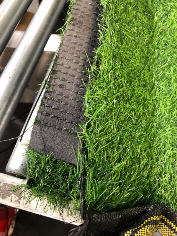 Photo 2 of (used) Fasmov Green Artificial Grass Rug Grass Carpet Rug 3.2' x 6.5'
