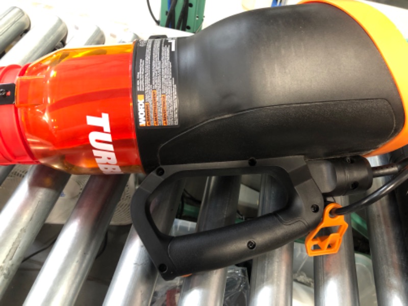 Photo 4 of (PARTS ONLY) WORX WG520 Turbine 600 Corded Electric Leaf Blower, Black & Orange, 50-Feet w/ Cord