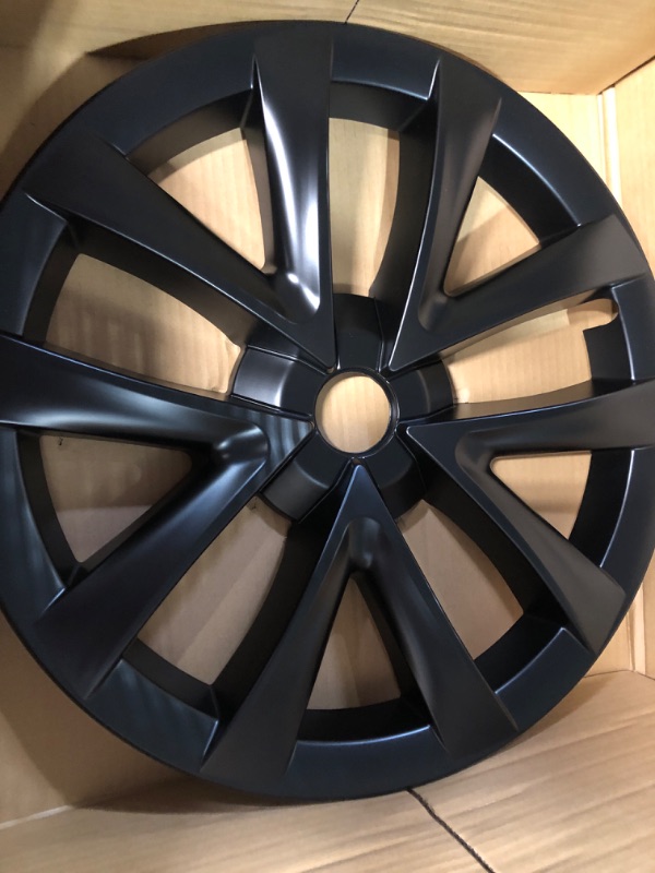 Photo 2 of BEEGROW Tesla Model 3, Matte Black Hubcaps, 2017-2023 (4 piece) 