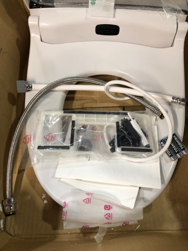 Photo 1 of (used) Novita Electric Bidet Seat for Elongated Toilets with Remote Control in White