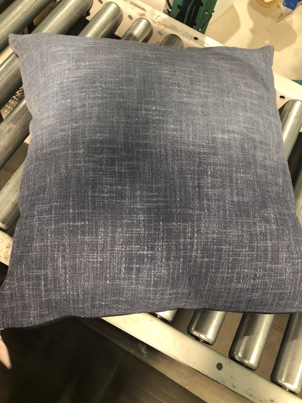 Photo 2 of (used) SARO LIFESTYLE Cotton Throw Pillow Navy Blue 20 in Navy Blue