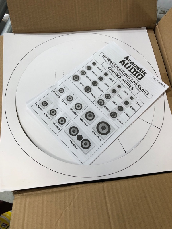 Photo 4 of Acoustic Audio by Goldwood CS-IC83 8” 3-Way In Ceiling Home Theater Speaker System (White, 1 Speaker) Standard Frame Speaker Set