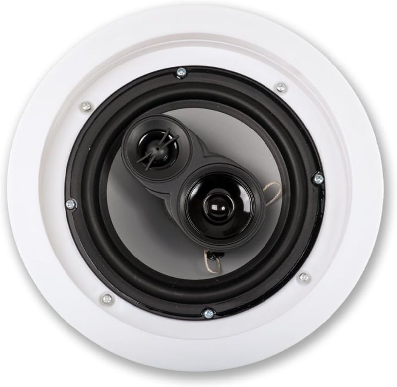 Photo 1 of Acoustic Audio by Goldwood CS-IC83 8” 3-Way In Ceiling Home Theater Speaker System (White, 1 Speaker) Standard Frame Speaker Set