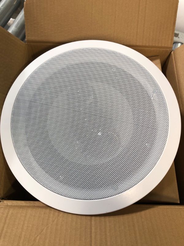 Photo 1 of Acoustic Audio by Goldwood CS-IC83 8” 3-Way In Ceiling Home Theater Speaker System (White, 1 Speaker) Standard Frame Speaker Set