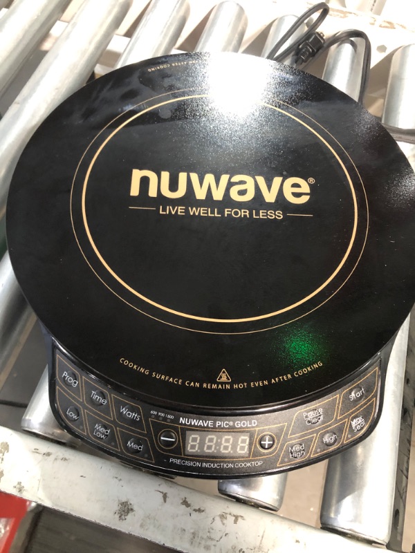 Photo 2 of * USED * 
NUWAVE Gold Precision Induction Cooktop, 900, and 1500 Watts, 12” Heat-Resistant Cooking Surface & Carrying Case for Precision Induction Cooktop, Insulated & Water Resistant Cooktop + Case