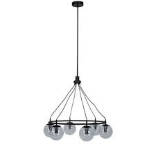 Photo 1 of * PARTS ONLY * 
Origin 21 Greenwich 6-Light Matte Black Modern/Contemporary LED Dry Rated Chandelier