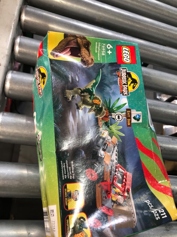 Photo 2 of LEGO Jurassic Park Dilophosaurus Ambush 76958 Buildable Toy Set for Jurassic Park 30th Anniversary; Dinosaur Toy for Boys and Girls with Dino Figure and Jeep Car Toy; Gift Idea for Ages 6 and up