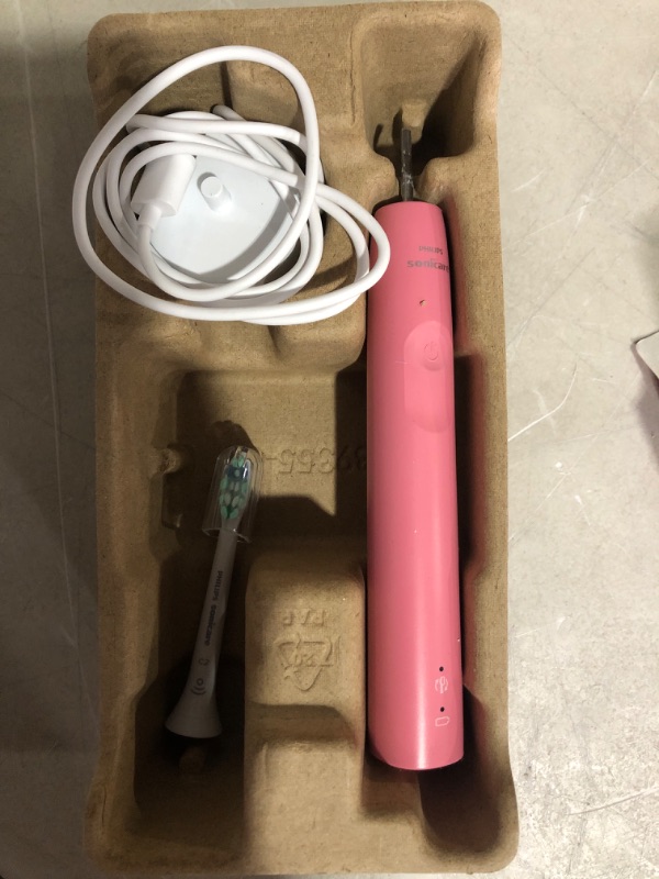 Photo 3 of * used item *
Philips Sonicare 4100 Power Toothbrush, Rechargeable Electric Toothbrush with Pressure Sensor, Deep Pink HX3681/26 Pink New 4100