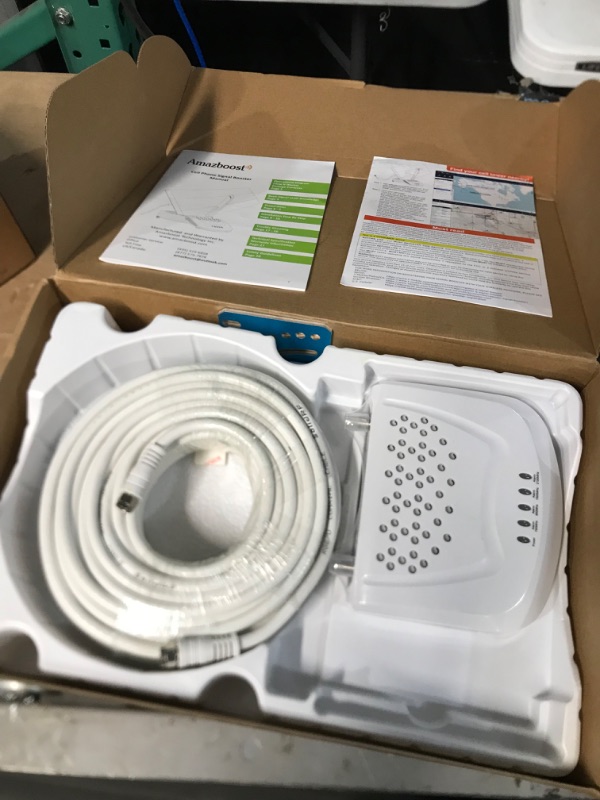 Photo 1 of Amazboost Cell Phone Signal Booster for Home and Office - 5 Band Cell Phone Booster 3G 4G LTE, Cell Booster for All US Carriers - Up to 1,500 Square ft,Support Band 2/4/5/12/13/17/25 - FCC Approved