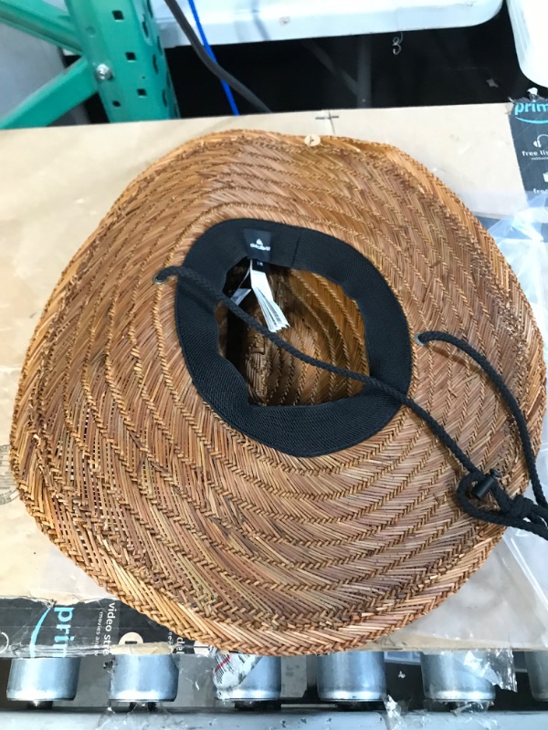 Photo 4 of *SLIGHTLY SMASHED, SEE PICTURES* Quiksilver Men's Pierside Lifeguard Beach Sun Straw Hat Small-Medium Dark Brown