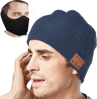 Photo 1 of Bluetooth Hat Beanie,Unique Christmas Tech Gifts for Men Women Teen Boys Girls Boyfriend Husband Teenage Son One Size Dark Blue, 2 pack