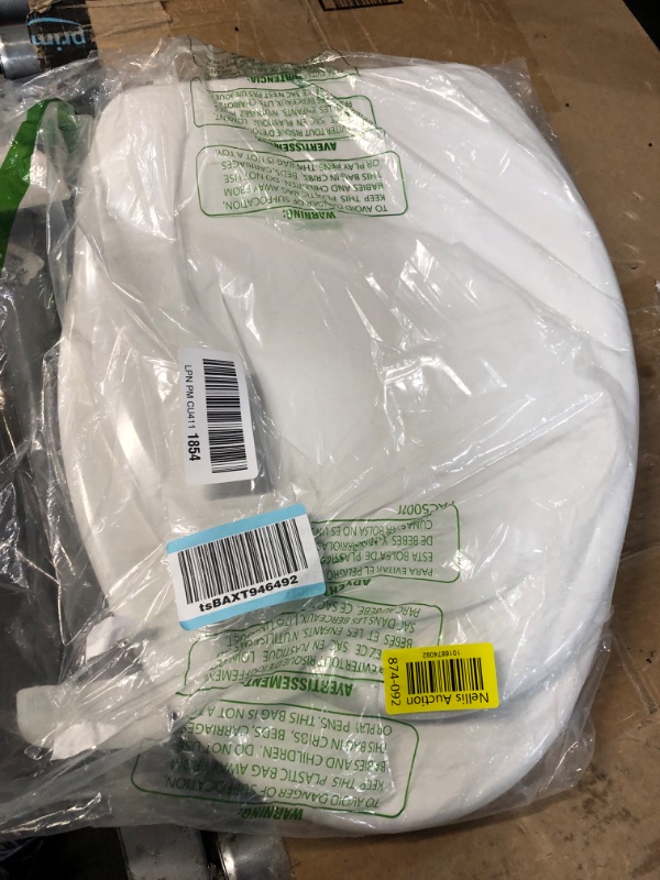 Photo 3 of *USED - POSSIBLY MISSING PIECES* MAYFAIR 1843SLOW 000 Lannon Toilet Seat will Slow Close and Never Loosen, ELONGATED White & 1847SLOW 000 Kendall Slow-Close, Removable Enameled Wood Toilet Seat That Will Never Loosen,White White 1 Pack Elongated Toilet Se