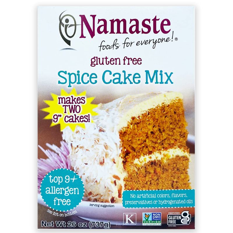 Photo 1 of *BEST BY 08/2024* Namaste Foods, Gluten Free Spice Cake Mix, Allergen-Free,26 Oz, 5 BOXES