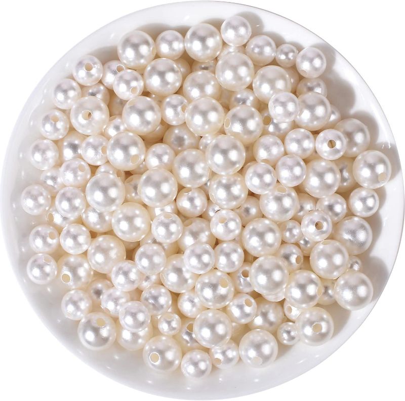 Photo 1 of *2 PACKS* 680pcs Pearl Beads,ABS Art Faux Pearls for Vase Fillers, 6mm,8mm,12mm Beads to Hold Lipstick Eyeliner, Imitation Round Pearl Beads for Table Scatter Home Wedding Decoration