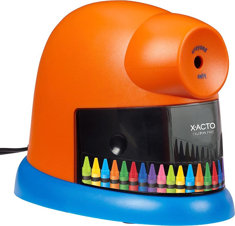 Photo 1 of *USED - UNABLE TO TEST* X-ACTO Crayon Pro Electric Crayon Sharpener, Electric Sharpener with SafeStart Automatic Motor, Great for Home or Schools