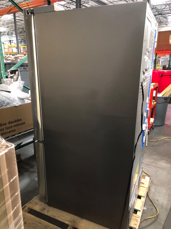 Photo 4 of 22 cu. ft. Smart 3-Door French Door Refrigerator with External Water Dispenser in Fingerprint Resistant Stainless Steel