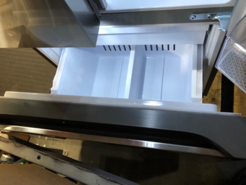 Photo 9 of 22 cu. ft. Smart 3-Door French Door Refrigerator with External Water Dispenser in Fingerprint Resistant Stainless Steel