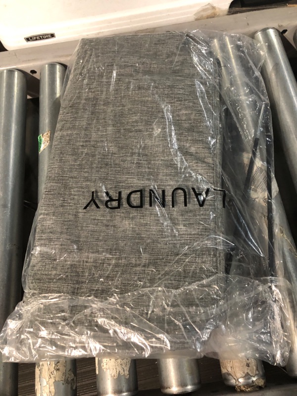 Photo 1 of *USED POSSIBLY MISSING PIECES* ZERO JET LAG 62L Large Slim Rolling On Wheels Laundry Hamper Basket Clear Window Visible Dirty Clothes Hamper Clothes Storage Standable Corner Handy Bin (25 Inches, Dark grey) Dark grey Medium 25"