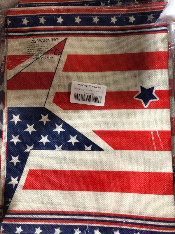 Photo 2 of  4th of July Patriotic Memorial Day Table Runner 13X72 2 Pack