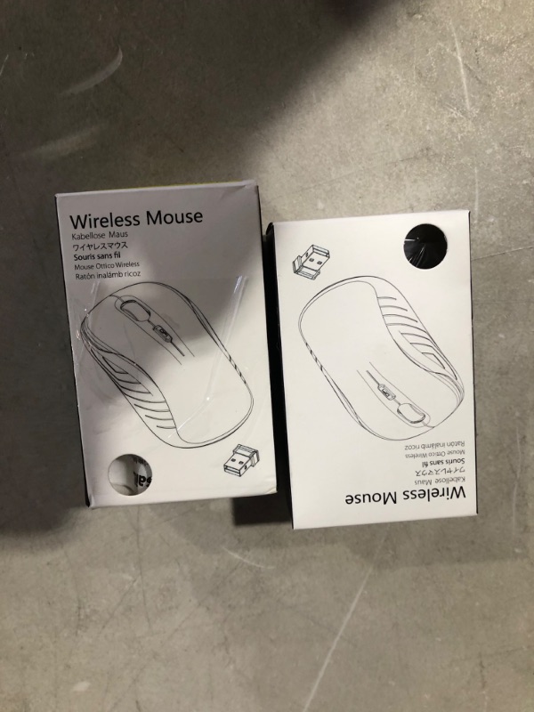 Photo 3 of LeadsaiL Wireless Mouse Silent 2.4G USB Computer Mouse GREY 2 PACK